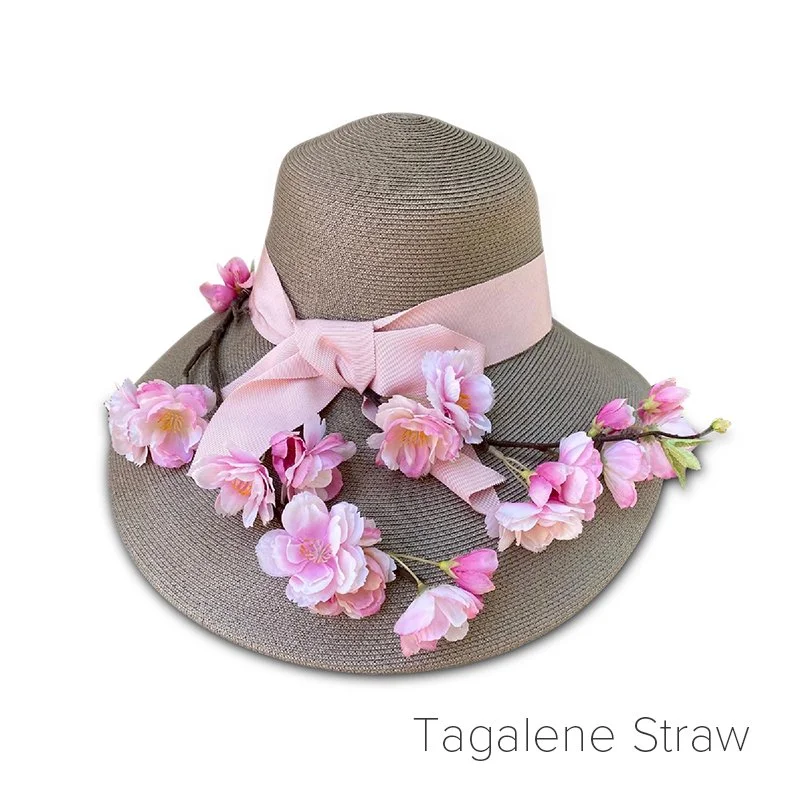 デイジーリン Hat Audrey 麦わら帽子 ベロアリボン Audrey — THE HAT SHOP NYC